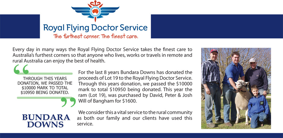 Bundara Downs Royal Flyer Doctor Donation